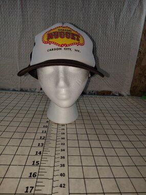 Men's 70's Vintage Brown & White Carson Nugget Nevada Trucker Hat by Speedway